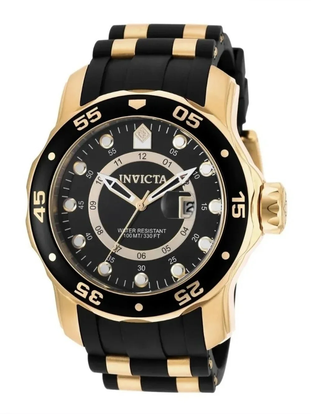Invicta Pro Diver SCUBA Swiss Ronda 515.24H Caliber Mens Watch 48mm Bezel Rotate